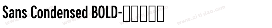 Sans Condensed BOLD字体转换